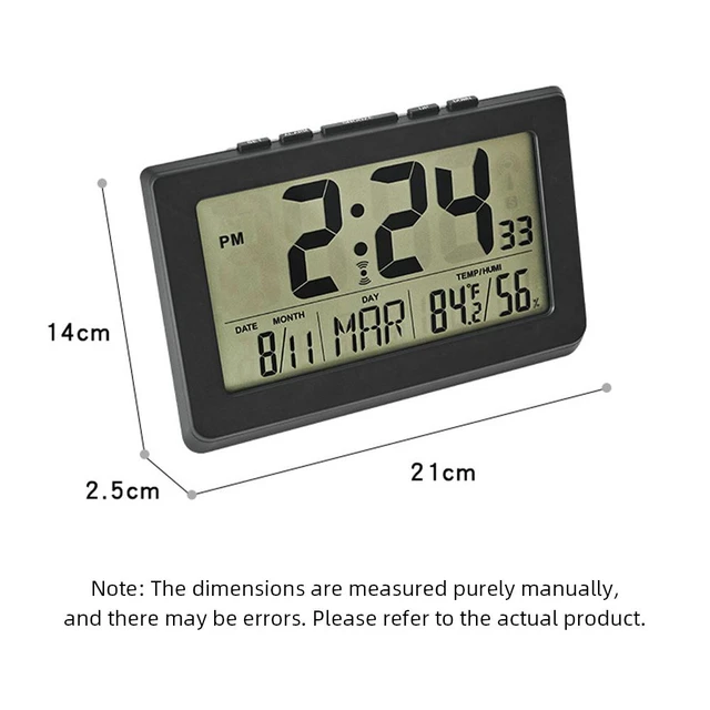 LCD ℃/℉ Digital Wireless Indoor/Outdoor Thermometer Clock