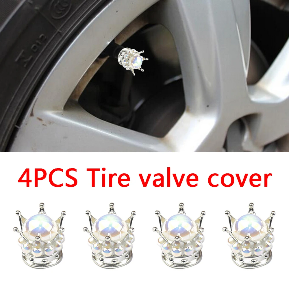 4 Tappi Valvola Diamantati Per Auto, Universali, In Rame E Strass, Colori Assortiti, Per Auto, SUV E Moto - 3