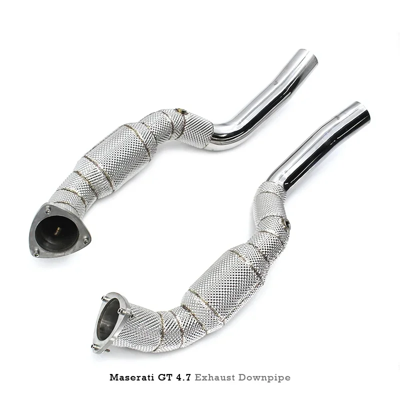Head Section High flow Pipes branch downpipe Exhaust Pipe with catalyst for Maserati Gran Turismo/GT 4.7