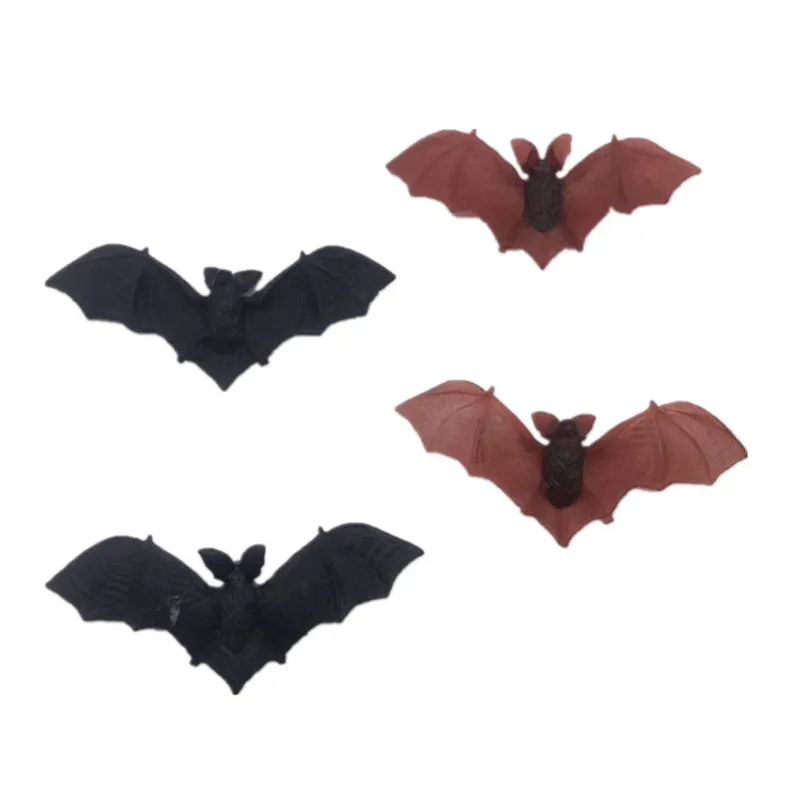 4/2pcs Mini Pvc Bat Figures Anime Model Toy Halloween Novelty Joke Gadgets Trick Item