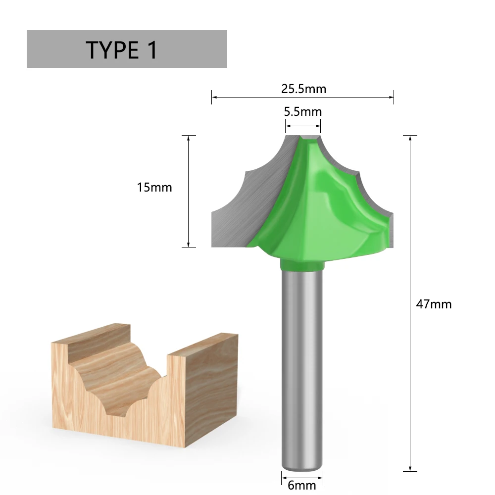 LAVIE 1pc 6mm Offenes Ende Carving Spitze Messer Bit 3D Holzbearbeitung Einsatz CNC Router Bit Holz Cutter MC06004 – Detail 2