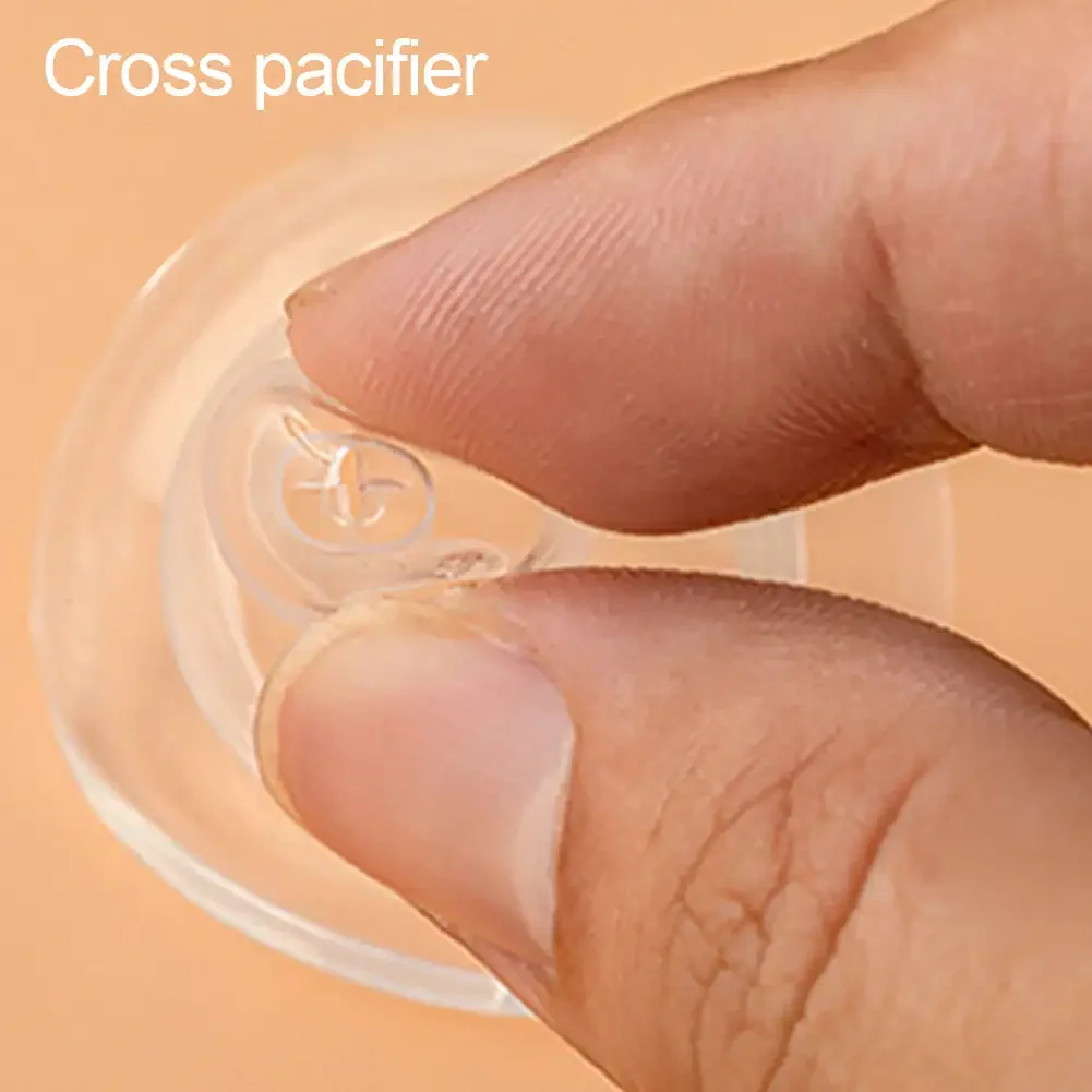 Silicone Pacifier Baby Wide Neck Soft Spiral Teat Nipple Circle Hole Cross Hole Care Bottles Natural Flow Nipples BPA Free