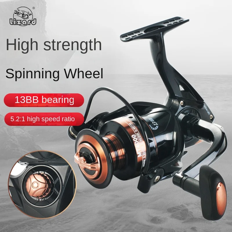 

Рыболовные катушки в виде ящерицы, полностью металлические чашки для лески, дорожная дорожка, рандомный якорь, Рыболовные катушки для дальнего заброса, спиннинговые Катушки