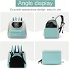 Large capacity collapsible pet backpack with zip closure, handle and mesh vent, perfect for cats and small dogs traveling 4