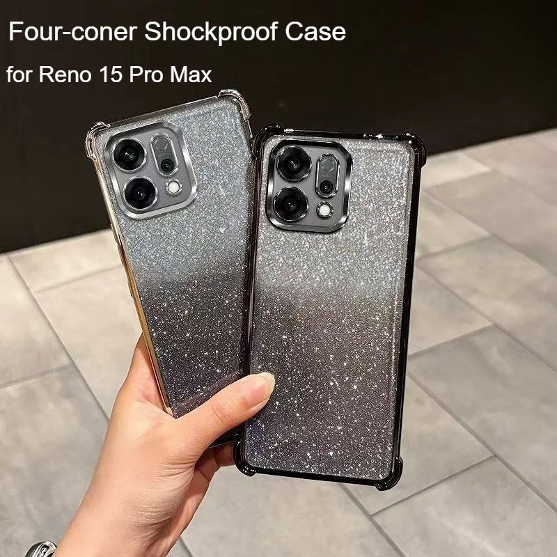 Fashion Glitter Clear Phone Case with Four Corner Shockproof Protection