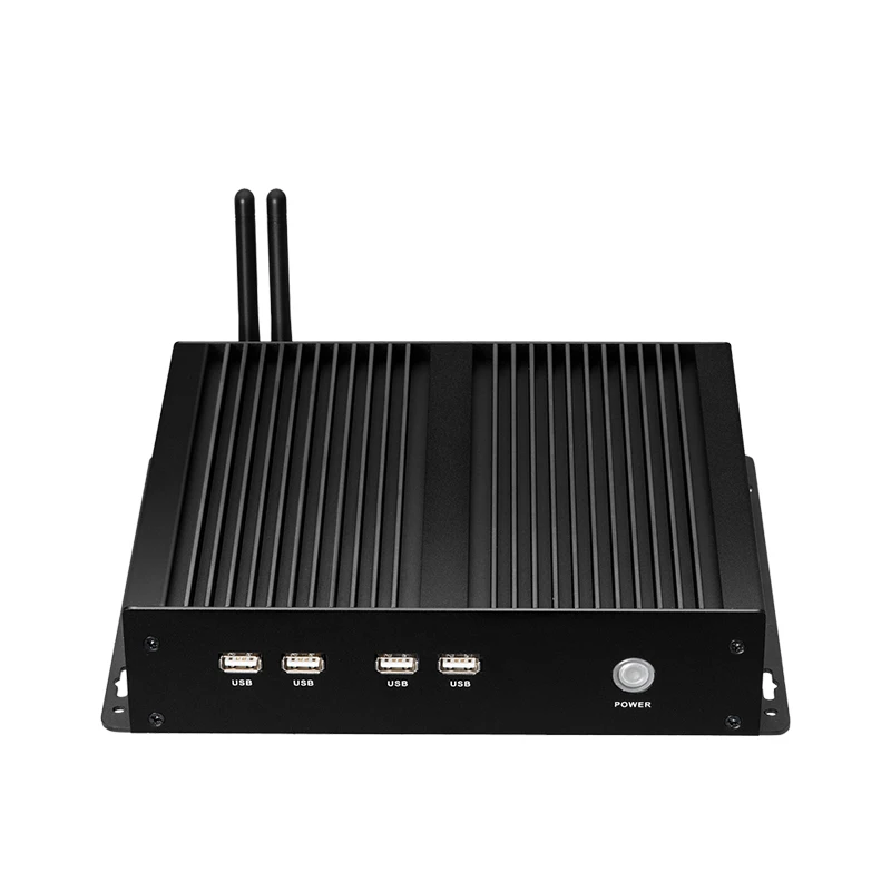 Fanless Industrial Mini PC Intel Celeron 1037U i5-3317U 4x COM RS232 DB9 8x USB HDMI VGA Gigabit LAN Windows XP/7/8/10 Linux IPC 2