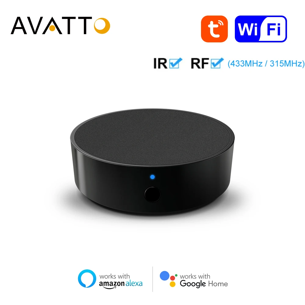 

AVATTO Tuya WiFi IR/RF Remote for Air Conditioning Smart Life APP Universal Infrared Remote Control Works for Alexa Google Home