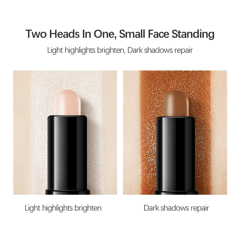 Double Head Shaping Stick Cosmetics Makeup for Women Side Face Shadow Highlight Contour Makeup Pencil Waterproof Durable Make Up