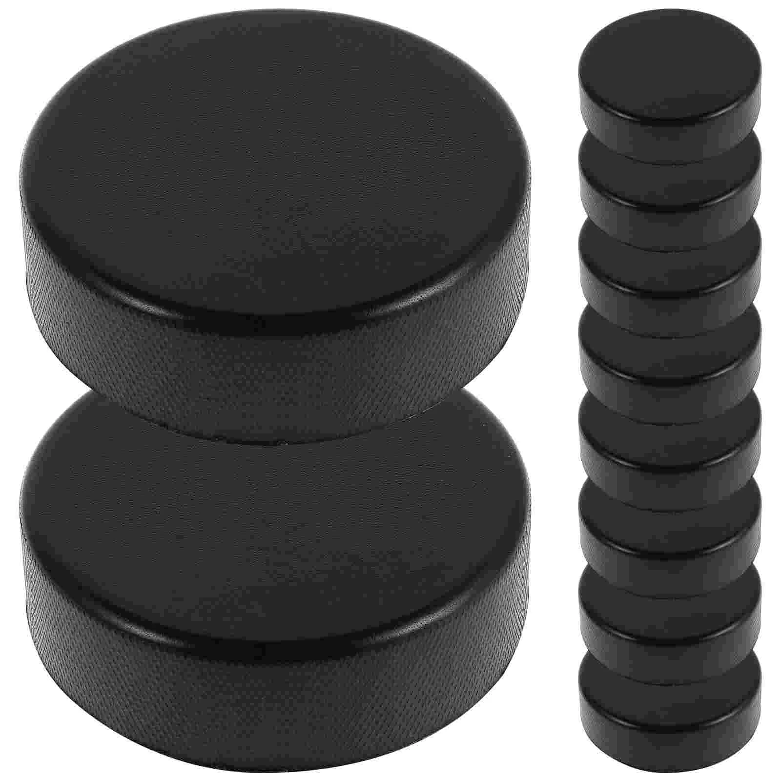 20pcs Training Pucks for Ice Hockey and Table Hockey Games Ideal for Practicing Replacement Solid Black Pucks Sports Part