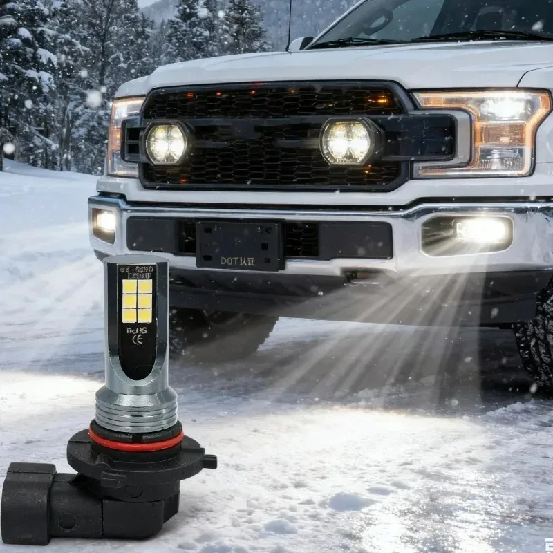 2PCS H11 LED Headlight Bulbs Super Bright 6000K White H11/H8 LED Fog Light Bulbs for Car and Motorcycle Headlight Conversion