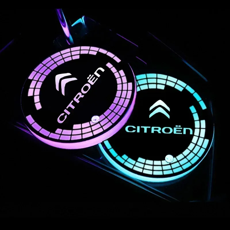 Led Car Coaster Light Water Cup Drinks Holder Mat Per Citroen C3 Ds3 C5 Berlingo C5 Ds4 C5 C2 Ds3 C8 Xsara Accessori Interni