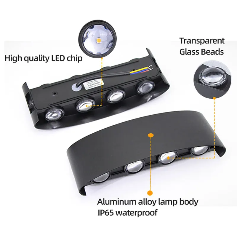Up and Down LED Wall Lamp Waterproof IP65 Aluminium Interior Wall Light For Bedroom Living Room Corridor Indoor Outdoor Lighting wall light led wall lamp