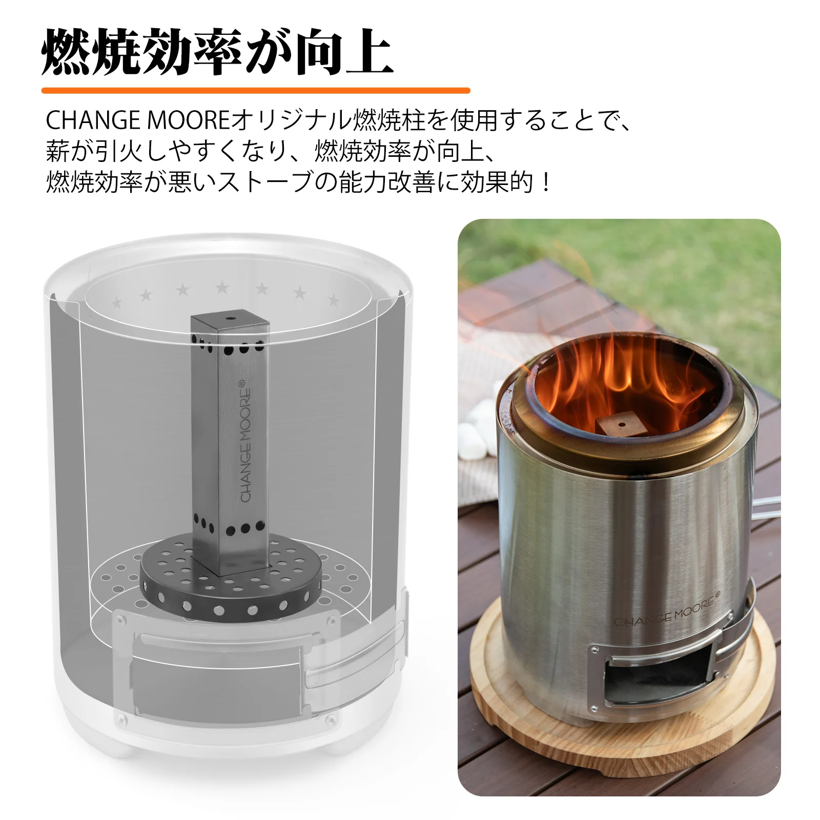 Change Moore Square Combustion Column Fireplace Parts Secondary Combustion with Fire Rod Outdoor Indoor Multi-purpose Tool
