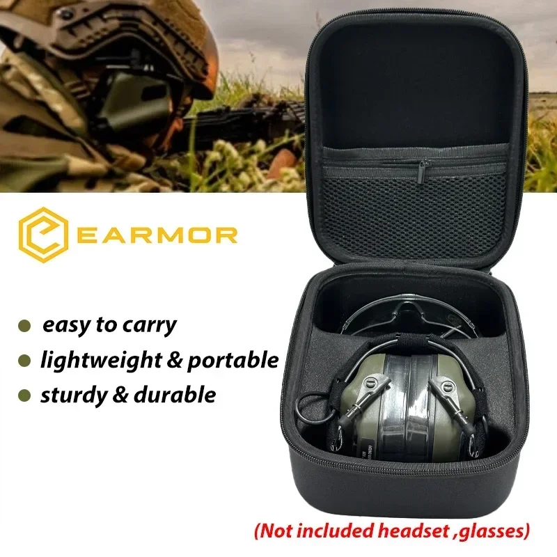 Durable Shockproof Dustproof Storage Case for Earmuffs, Glasses & Accessories
