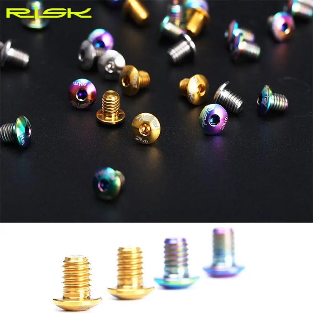 RISK Titanium Bicycle Screws Bike Lid Bolts Brake Lever Disc Fixed Screw Components