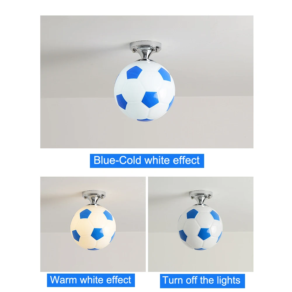 Creative Indoor Football LED Lâmpada do teto