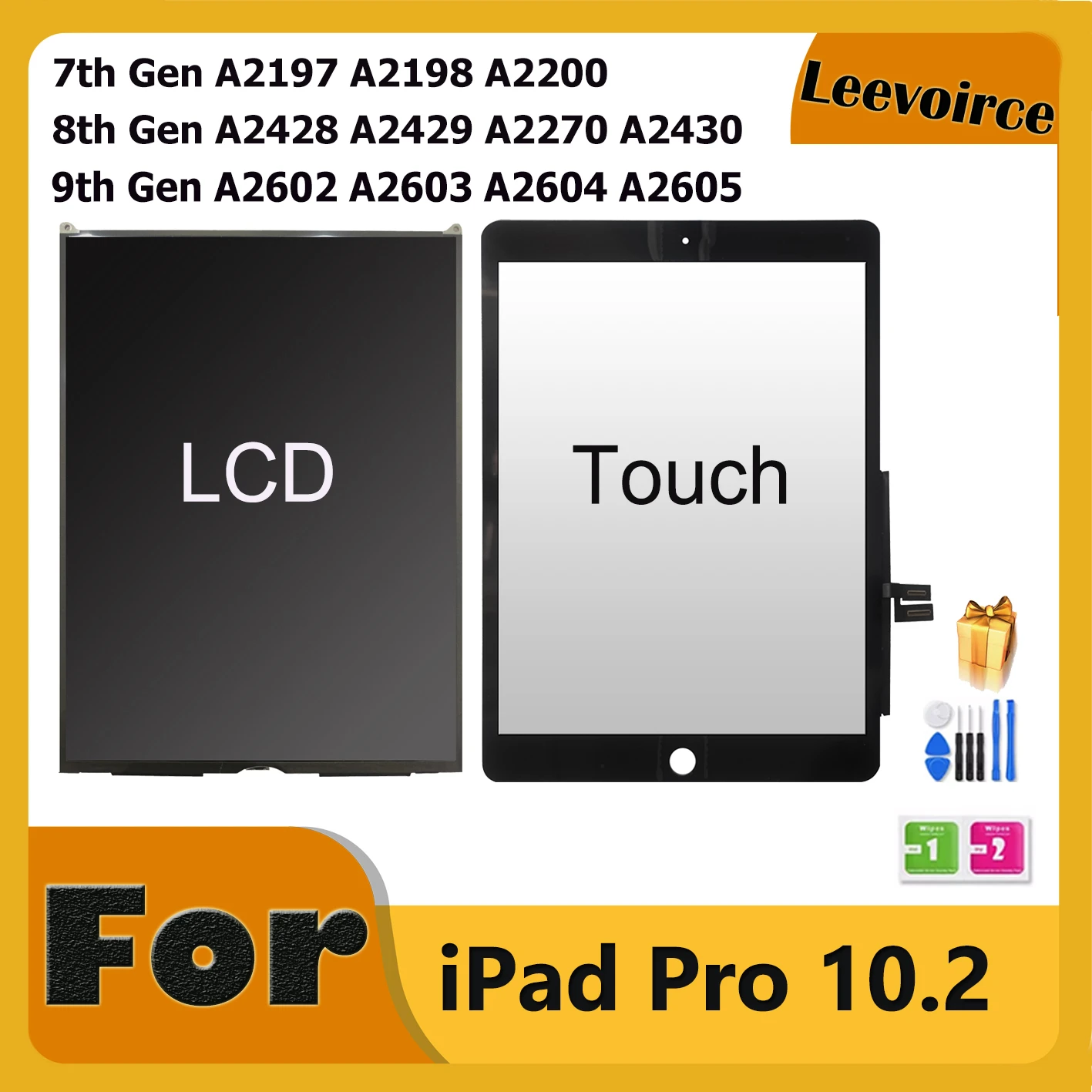 LCD Touch Screen Glass Display Replacement For iPad 10.2 2019 7th Gen A2197 A2200 For iPad 10.2