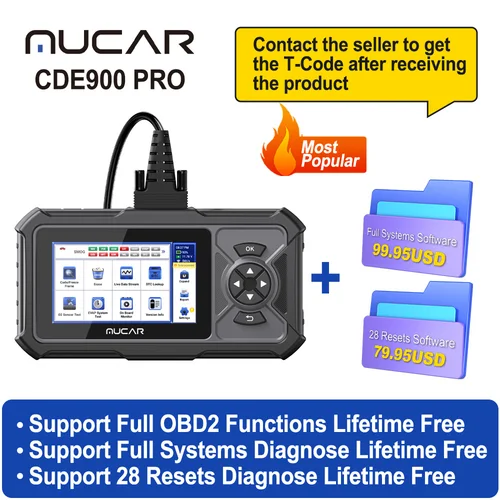 MUCAR CDE900/CDE900 Pro OBD2 스캐너 2+32G 자동 자동차 진단 도구 자동차 OBD 스캐너 도구 코드 리더 5 "터치 스크린 무료 업데이트 9