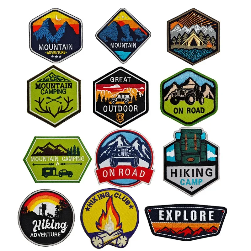 

Mountaineering Off-road Travel Badge Hook & Loop Patches for Clothing Backpack Outdoor Armband Morale Badges Embroidered Patch