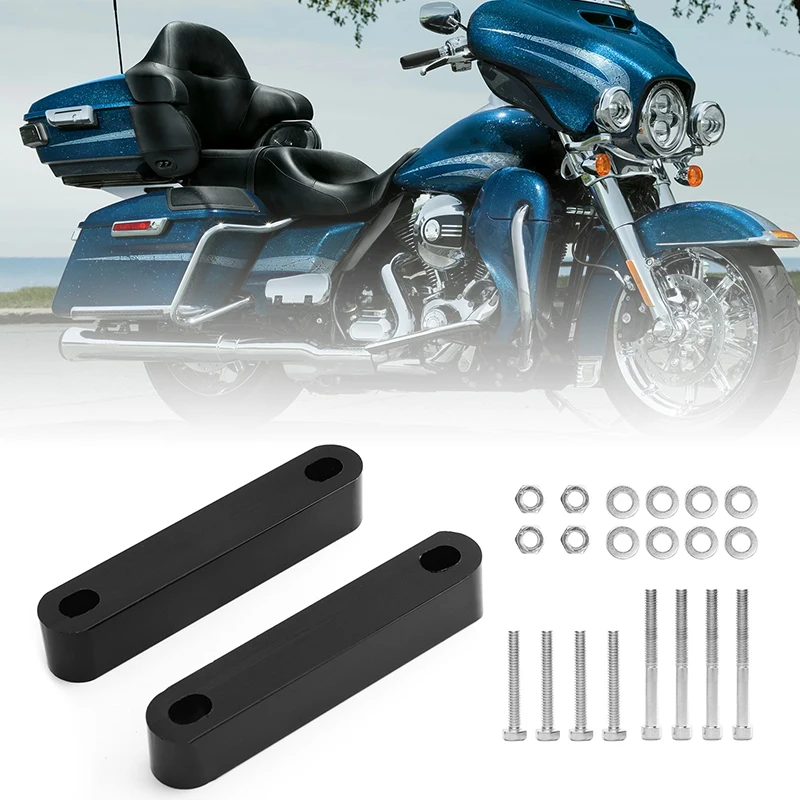 

1 Pair Motorcycle 21'' Black Front Fender Spacer Bracket For Harley Touring Electra Glide Road Glide Road King FLHT 1997-2013