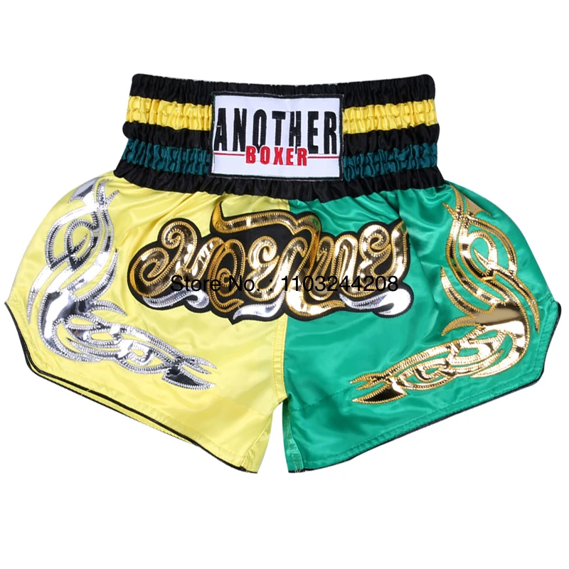 Muay Thai Shorts Thai Boxing Shorts Men Women Kids Boys Girls Satin Grappling Kickboxing Fight Pants Gym Training MMA Clothing