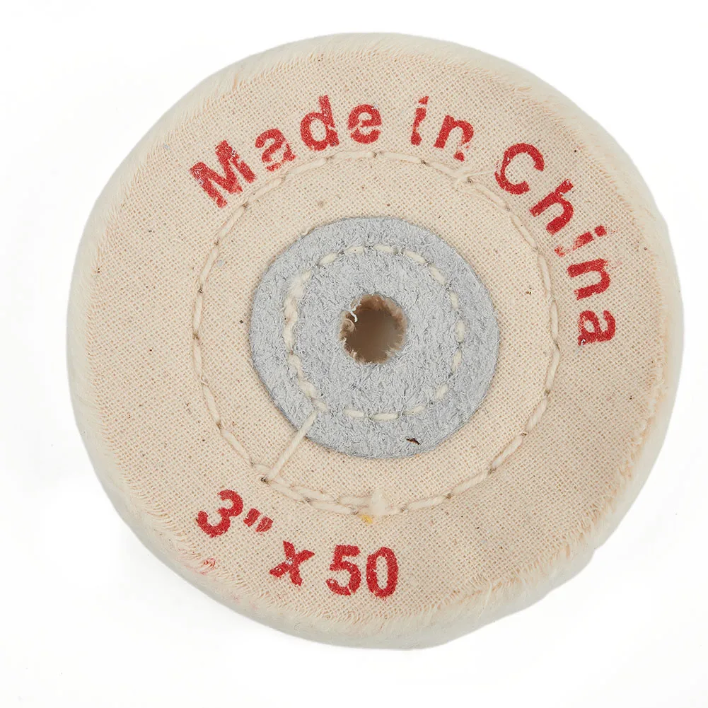 

3'' Cloth Buffing Polishing Wheel Buffer Polish Jewelry Grinder Pad Handcraft Cloth White Tool Accessories