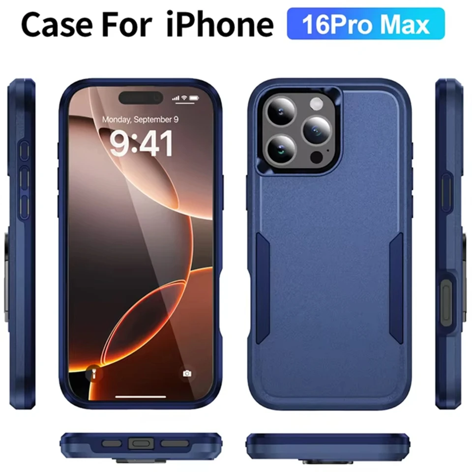 Heavy Duty Drop Shockproof Phone Case For Iphone 17 16 15 14 13 12 11 Pro Max 16e Plus Air Anti-Scratch Rugged_voghion.com