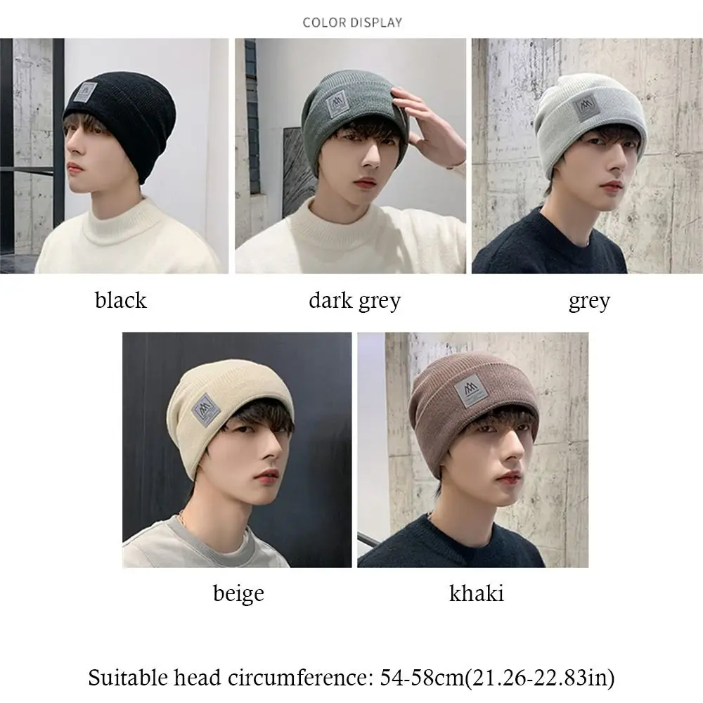 Fashion Warm Knitted Hat Coldproof Windproof Bonnet Caps Versatile Beanies for Women Men