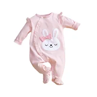 0-12Months cute Baby Rompers Newborn Girls 100%Cotton Clothes of Long Sheeve Infant Clothing Pajamas Overalls 1