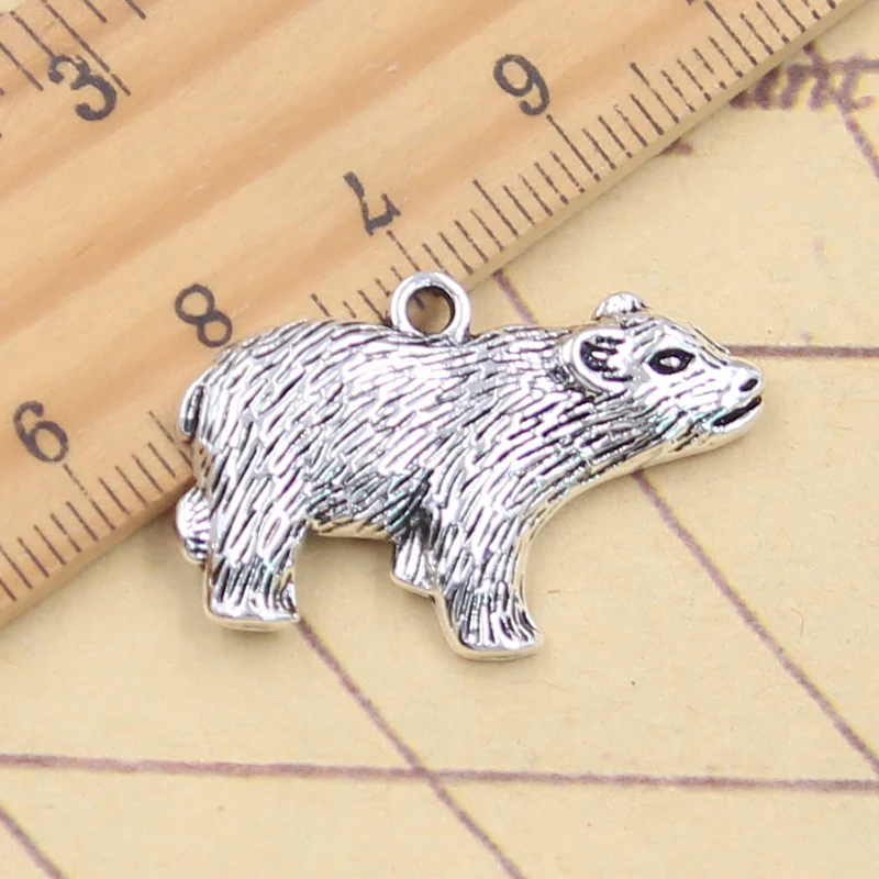 10 stücke Charms Eisbär 19x30mm tibetische silberne Farbe Anhänger antiken Schmuck machen DIY handgemachtes Handwerk