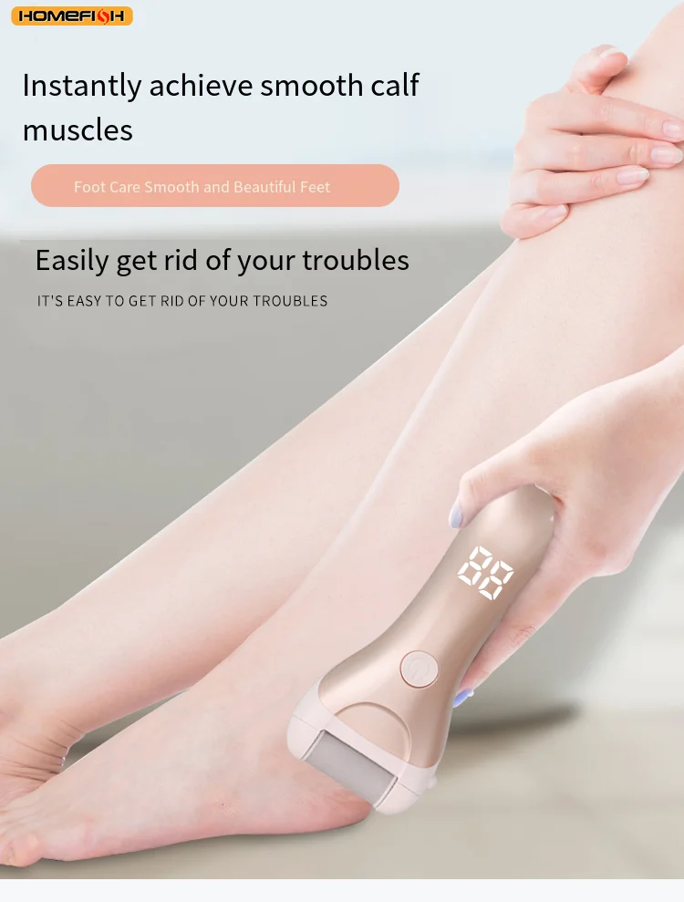 Electric Foot File Rechargeable Callus Remover With Power Display_voghion.com