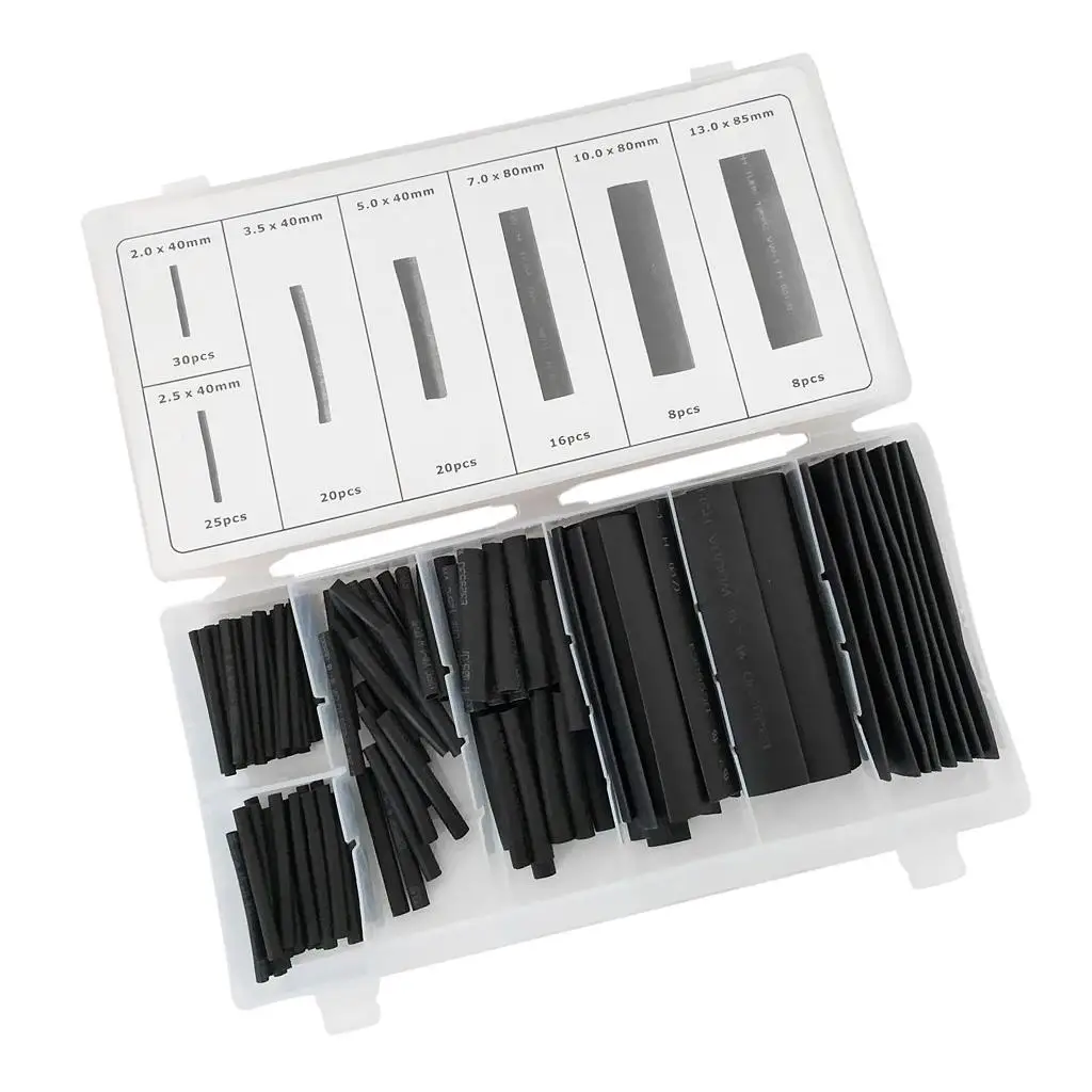 Heat Shrink Tubing Sleeve Set Black Waterproof Shrink Tube Wire Wrap Electrical Cable Kit for Home Repair Heat Shrink Tubing Sleeve Set Black Waterproof Shrink Tube Wire Wrap Electrical Cable Kit for Home Repair