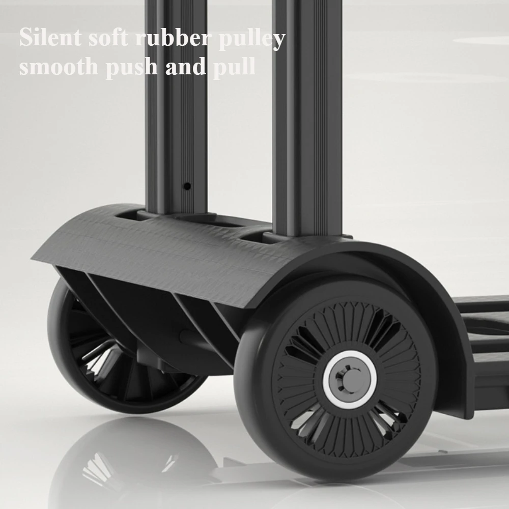 Folding Hand Truck Lightweight Dolly Portable Cart Dolly with Telescoping Handle Foldable Hand Wheel Trolley Folding Truck Cart
