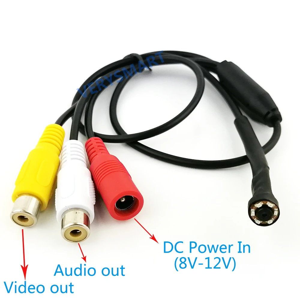 CVBS Small Mini Analog CCTV Security Camera HD 3.6mm 90degree 700TVL 6PCS Infrared IR LEDs Night Vision Camera 3