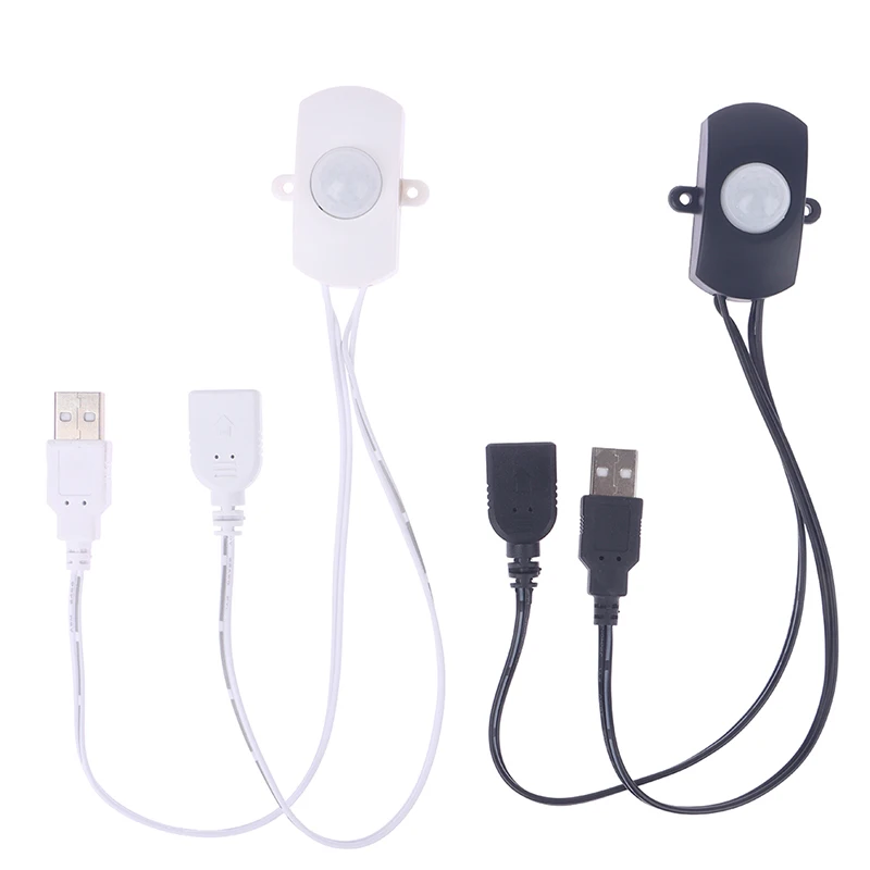 

USB PIR Motion Sensor Switch 5A 5-24V Body Infrared Intelligent Sensing Detector Switch for LED Strip Light Automatic Interface