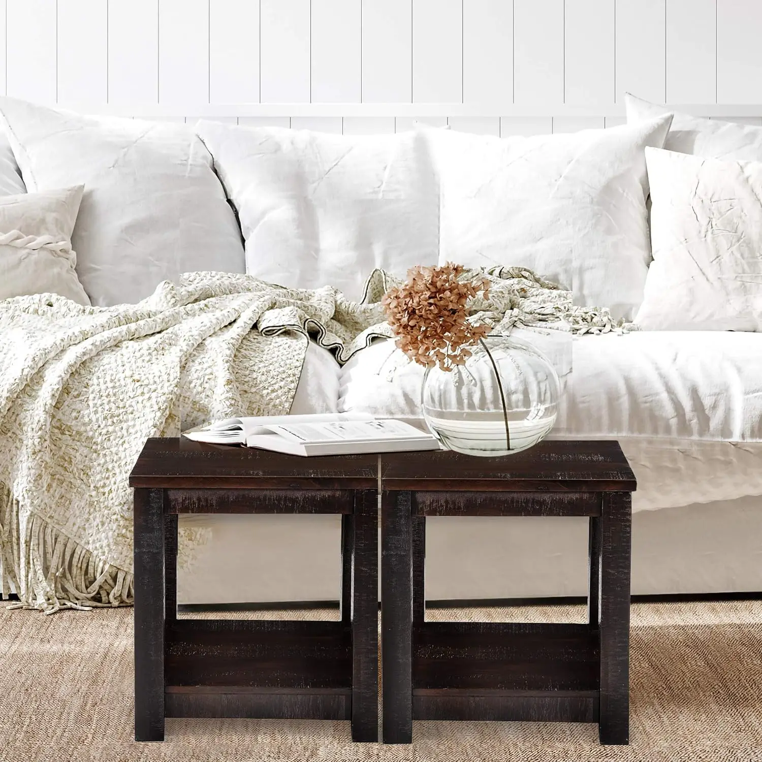 

Hanover Ravenna Mango Wood End Table, Brown