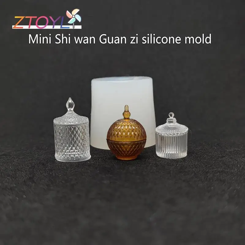 

Mini Dollhouse Food Jar Silicone Mold Dolls House Candy Cookie Jars Model Dollhouse Kitchen Decoration