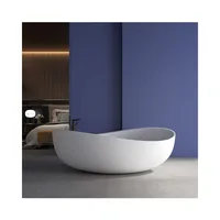 Acrylic Solid Surface Bathtub Comfortable matte solid surface bathtub Stone Resin bathtub 1