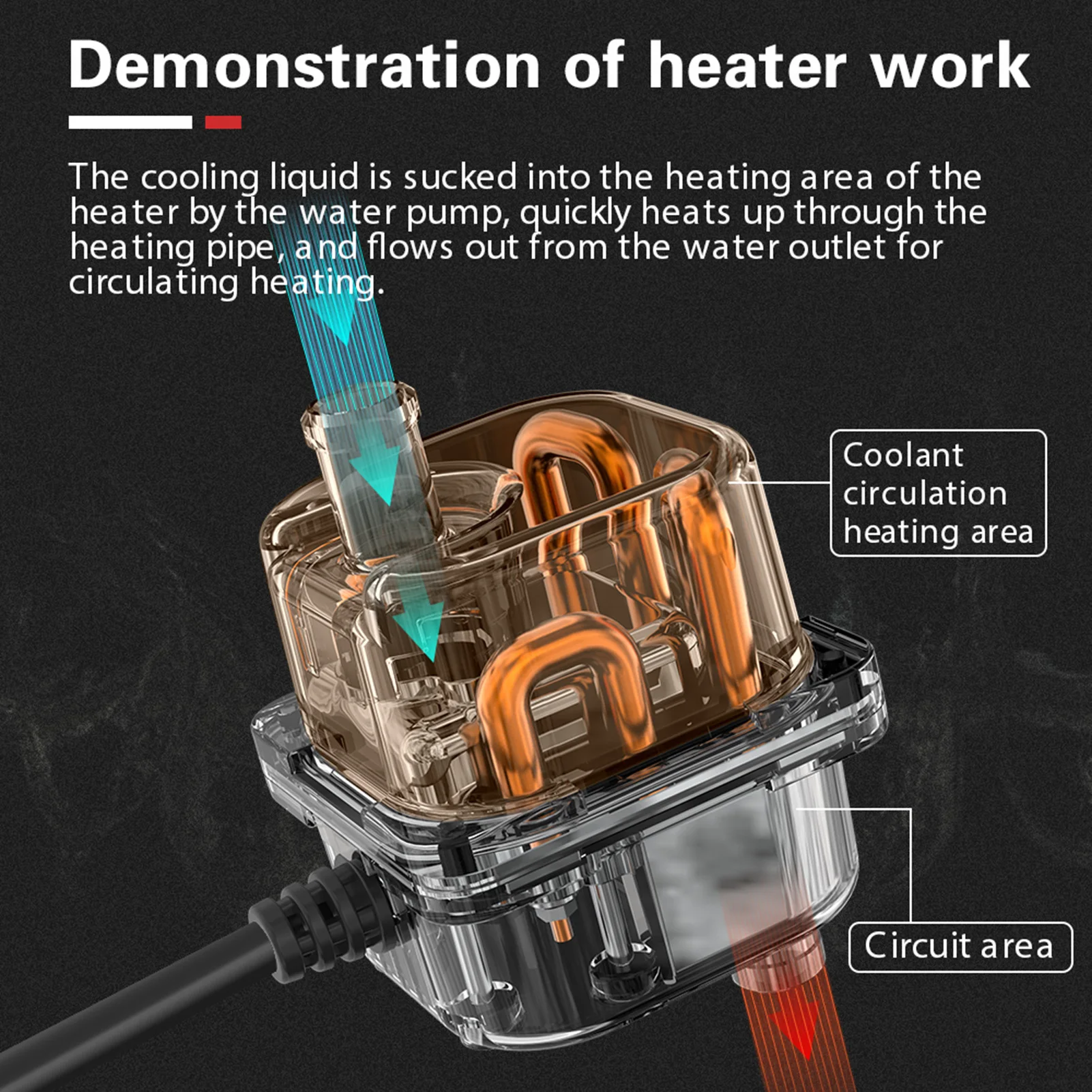 Car Preheater 1500W Antifreeze Preheater Auxiliary G-asoline Die-sel Motor Engine Coolant Heater With Overheating Protection