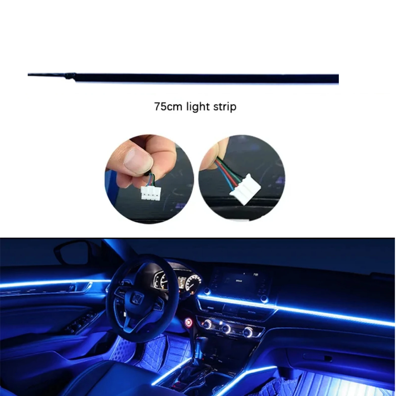 TABEN Auto-interieur Omgevingslicht 64 kleuren APP-bediening RGB