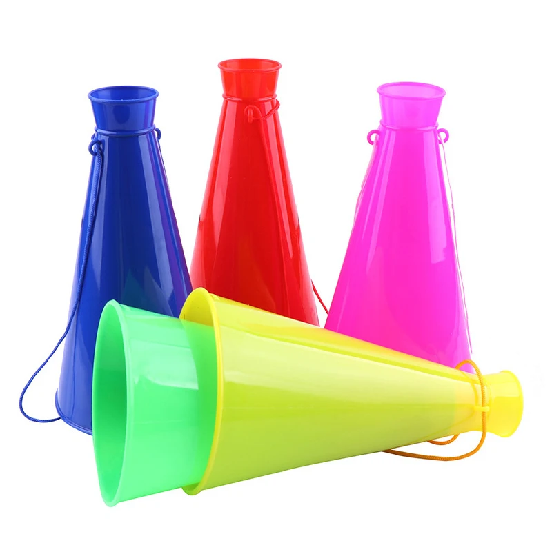 Description Picture 3 of item1pcs Cheerleaders Trumpet Speaker Cheer Plastic Horn Loudspeaker Trumpet Horn Toy Soccer Fan Trumpet For Birthday Party