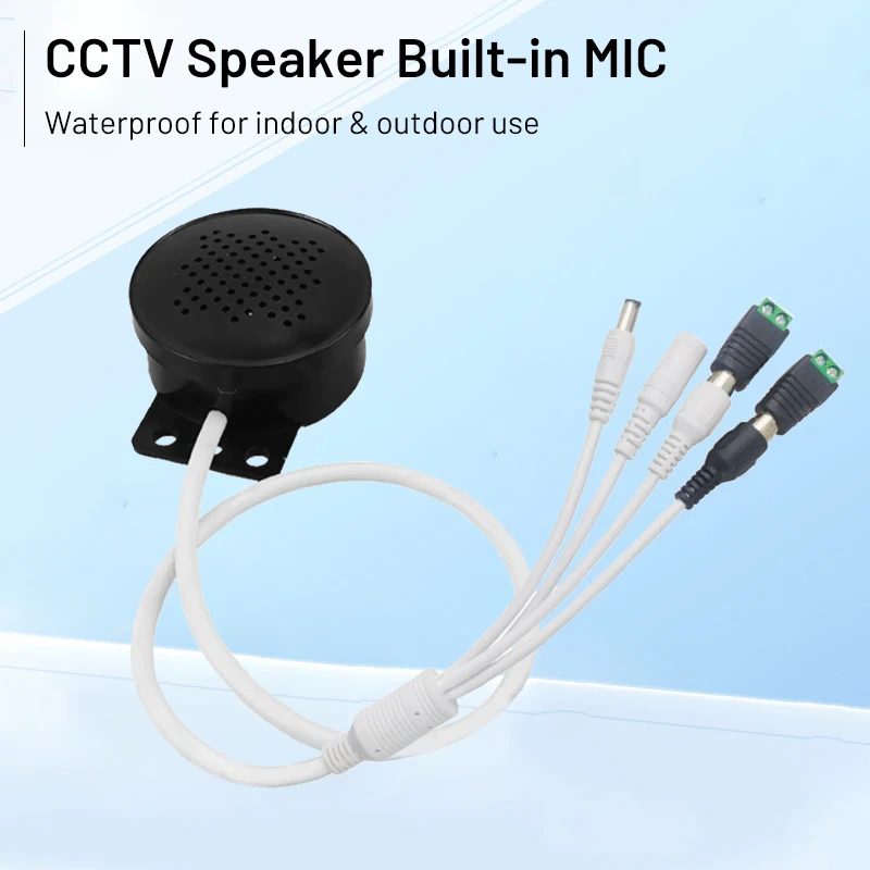 【Support-Cod】 Two Way Audio Microphone And Speaker High-power External Active Speakerphone Audio Surveillance Horn For Cctv Security Ip Camera.