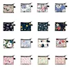 Floral Print Small Cosmetic Bag Girl Women Sanitary Napkin Storage Organizer Bag Coin Card Money Eearphone Lipstick Holder Pouch 3