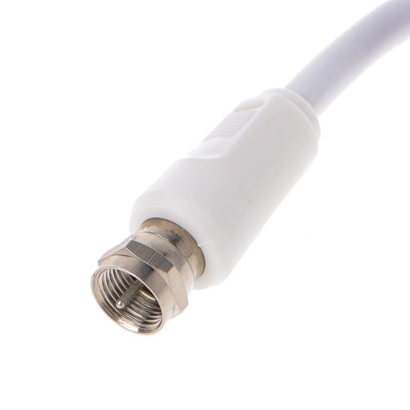 9,5mm blanco macho a 90 grados F tipo macho Coaxial TV Cable de antena  satelital