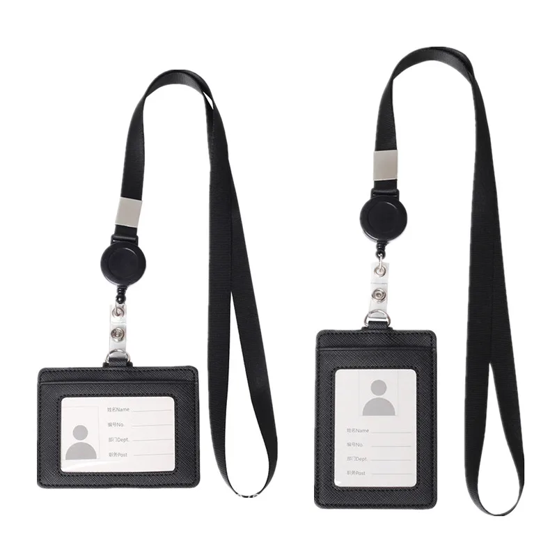 

ID Tag Working Permit Case Pass Work Holder Sleeve for Staff Employee's Card Case Name Badge Holder with Lanyard Neck Strap