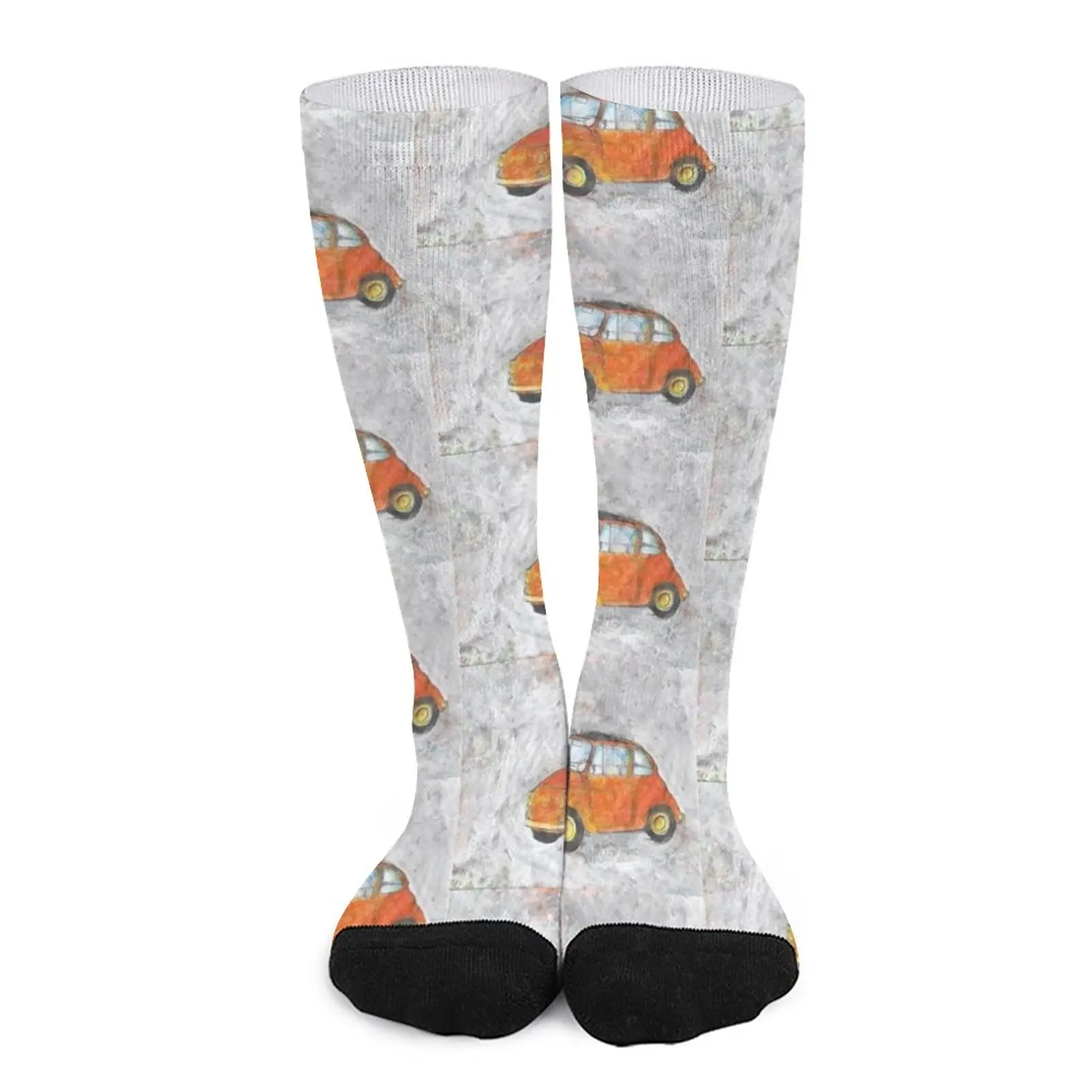 Fiat 500 orange Socks Woman socks men gifts mens tennis emmet otters riverbottom nightmare band socks funny socks for women mens tennis woman socks anime socks