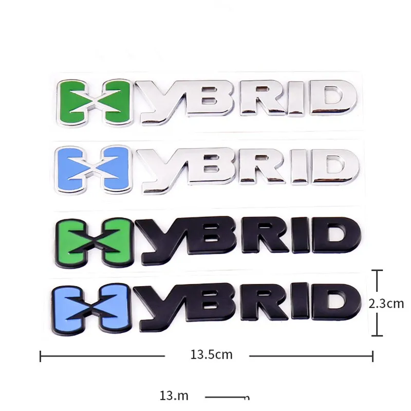 3D 메탈 하이브리드 로고 후면 트렁크 엠블럼 배지 사이드 펜더 스티커, 도요타 프리우스 Rav4 캠리 프리우스 크라운 Auris TRD용 데칼