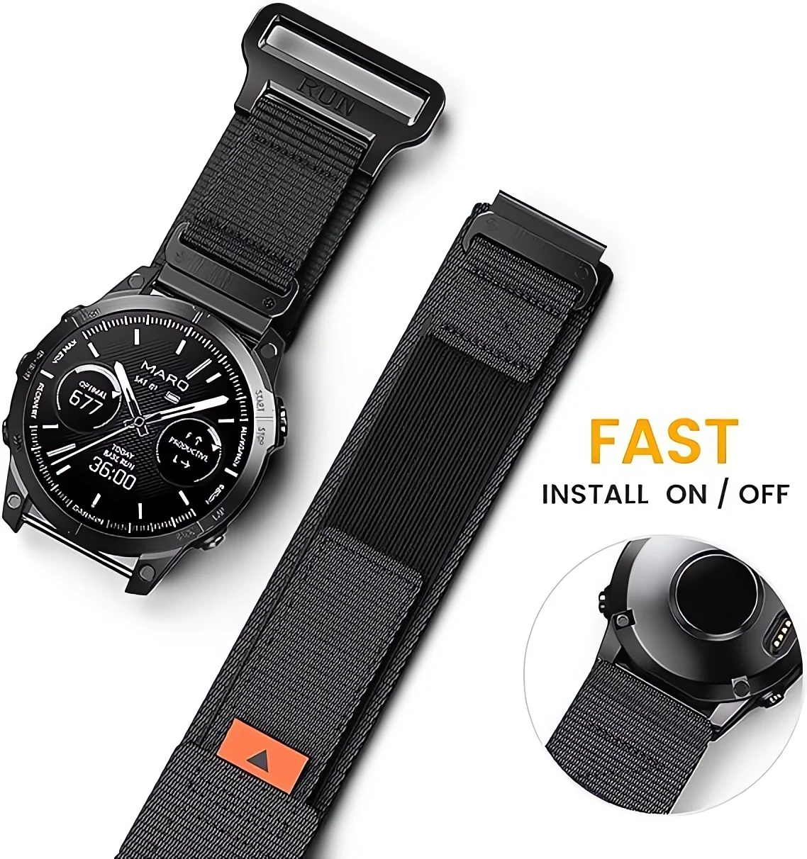aliexpress.com - ANBEST 22 26MM Nylon Band for Garmin Fenix7X/7X Pro/5X/6X Quick Release Strap for fenix5/6/7/Instinct Replacement Bracelet