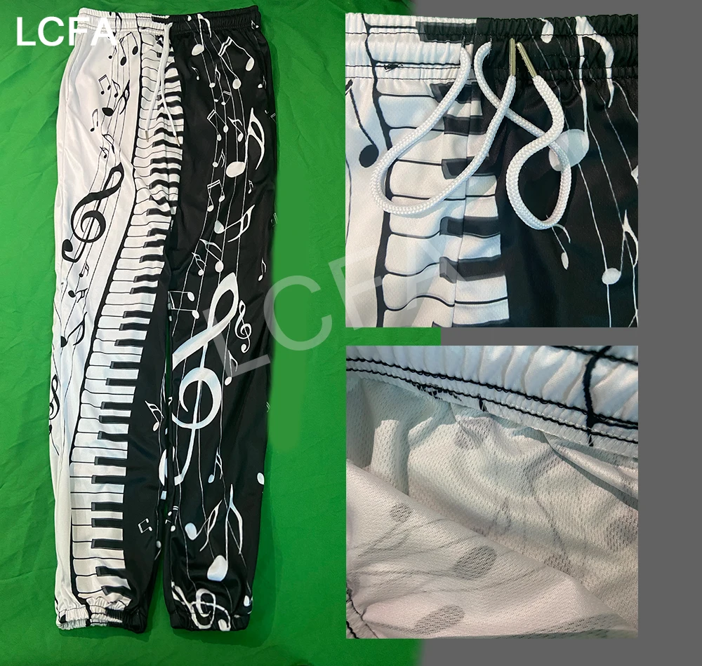 Musical Notes Piano Music Men Women Sweatpants Trousers Casual Joggers Baggy 3D Print Hip Pop Long Pants Dropship Custom 4XL 3