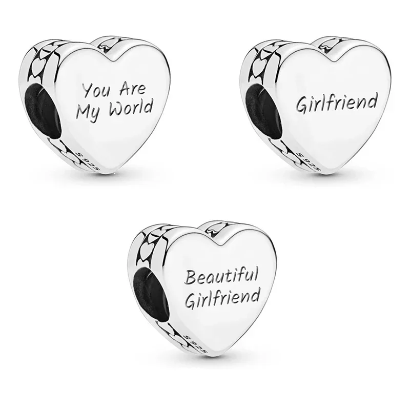 

Высококачественное, изысканное и модное сердце новой девушки, вы мой мир, браслет с подвеской в виде сердца, романтический подарок для леди